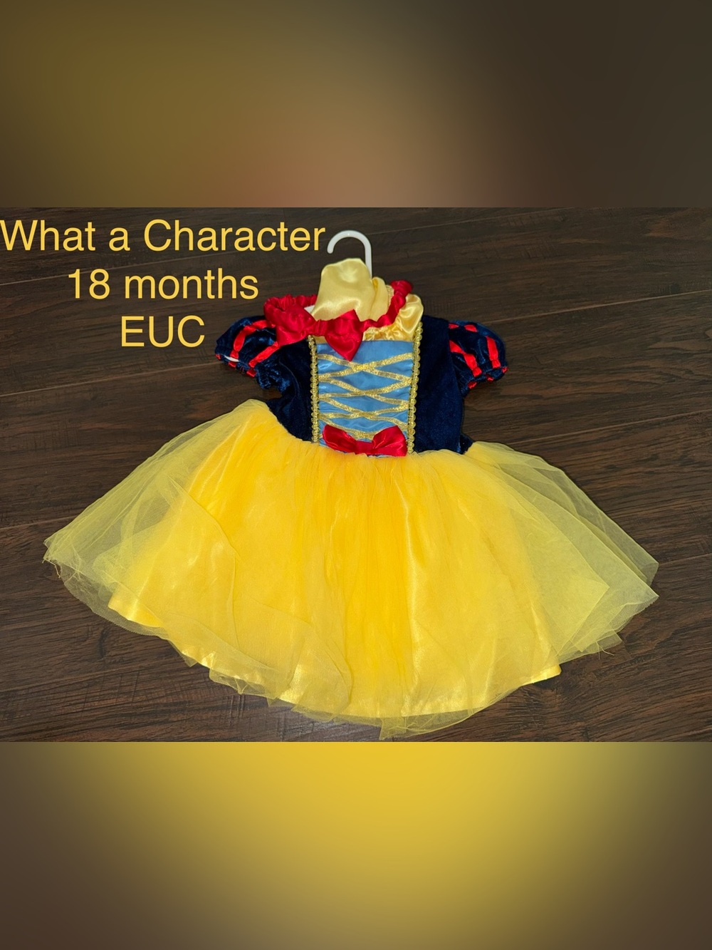 Yellow & Blue Princess Tutu Costume with Red Accents - Snow White inspired